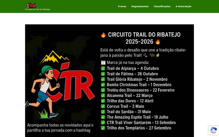 Screenshot of circuitotrailribatejo.pt