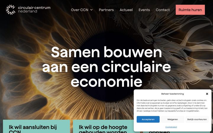 Екранна снимка на circulaircentrumnederland.nl