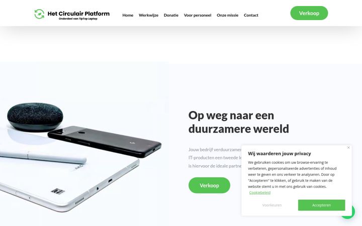 Екранна снимка на circulairplatform.nl