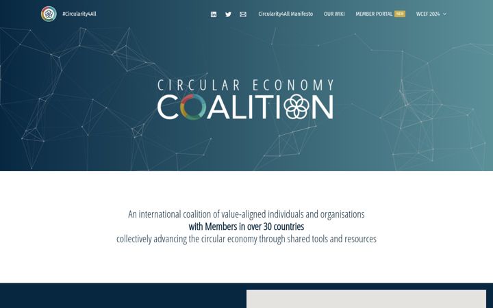 Screenshot του circulareconomycoalition.org