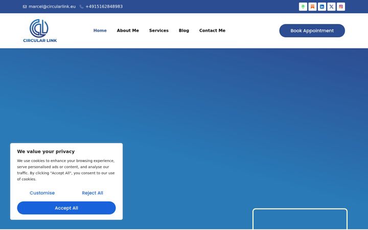 Snímek obrazovky circularlink.eu