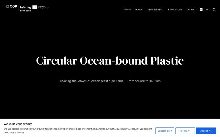 Snímek obrazovky circularoceanplastic.eu