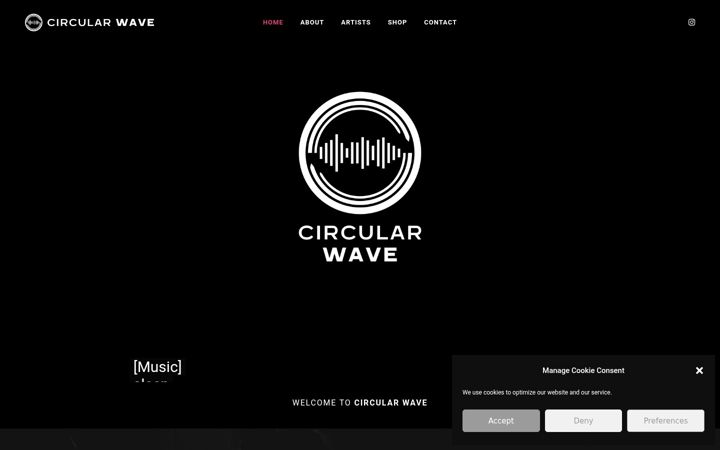 Snímek obrazovky circularwave.eu