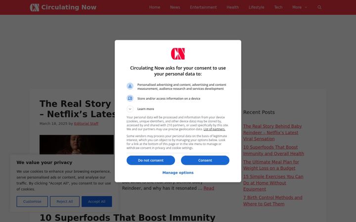 Screenshot of circulatingnow.com