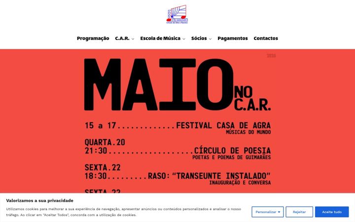 Screenshot of circulodearteerecreio.pt