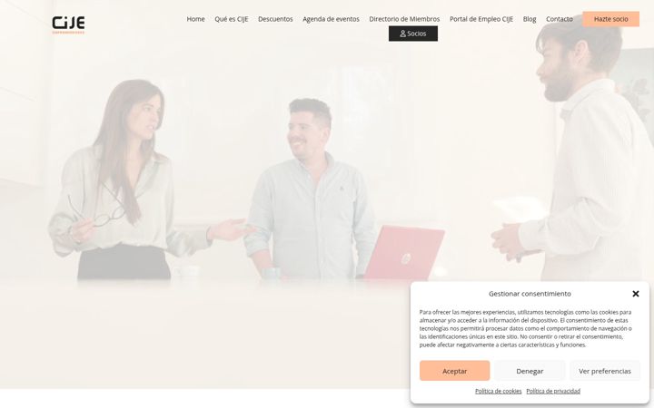 Screenshot of circulodejovenesemprendedores.com