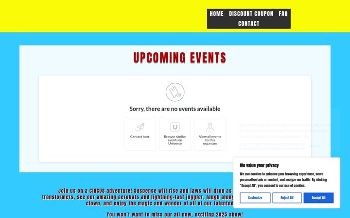 Screenshot of circusgenoa.com