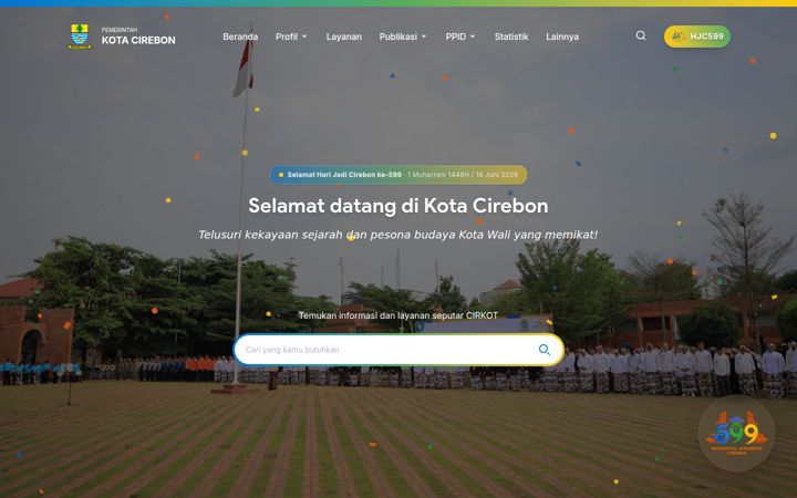 Screenshot of cirebonkota.go.id