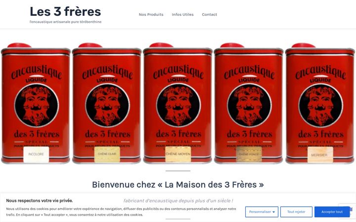 Captură de ecran a ciredes3freres.fr