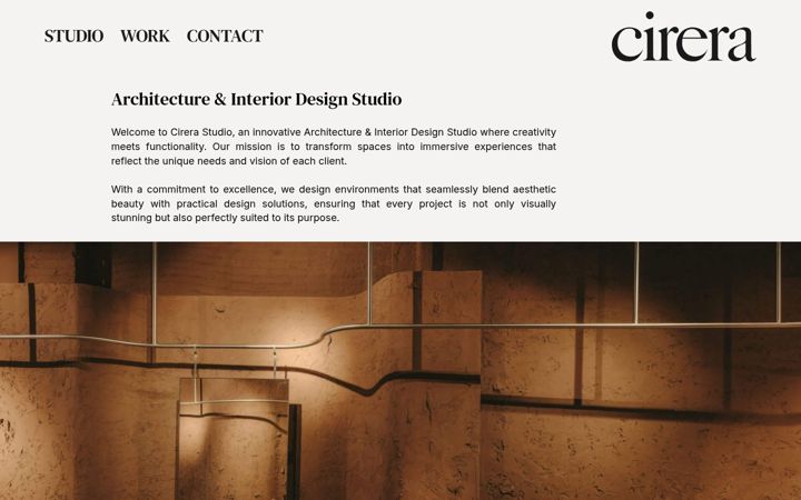 Screenshot of cirerastudio.com