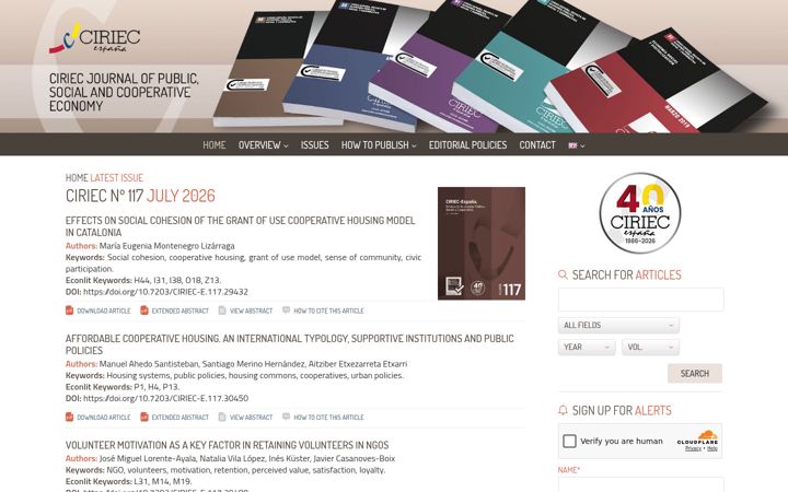 Captura de pantalla de ciriec-revistaeconomia.es