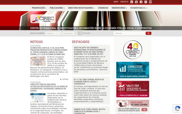 Captura de pantalla de ciriec.es