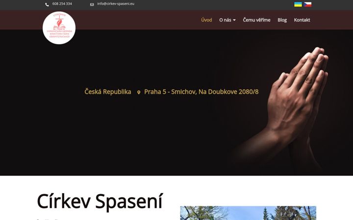 Snímek obrazovky cirkev-spaseni.eu