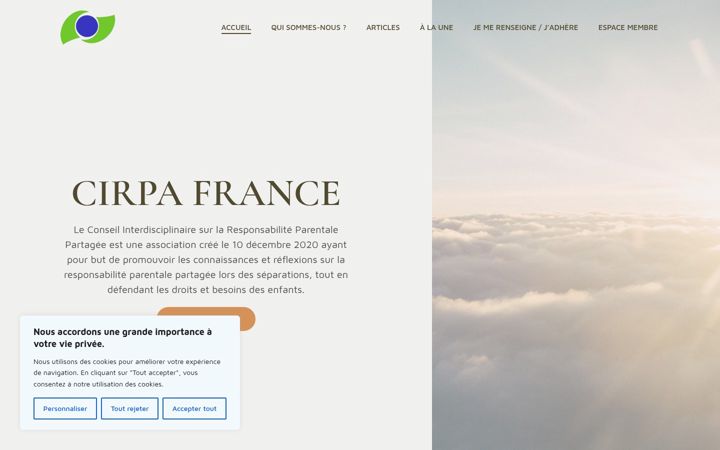 Captură de ecran a cirpa-france.fr