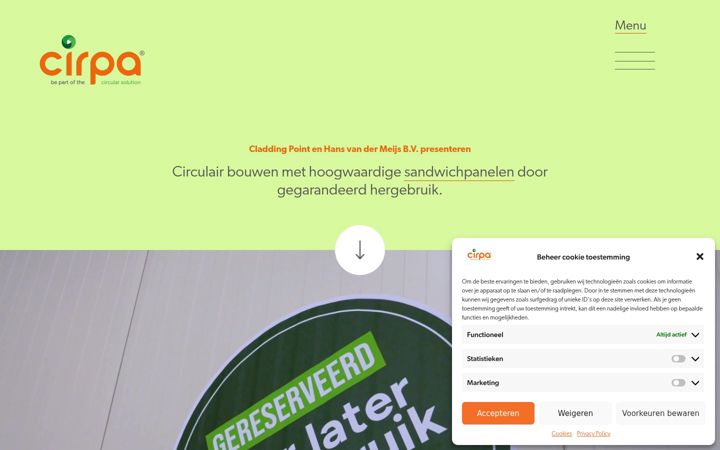 Екранна снимка на cirpa.nl