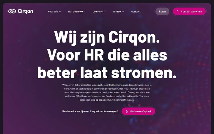 Екранна снимка на cirqon.nl