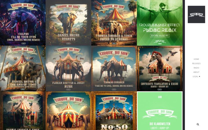 Screenshot of cirque-du-son.com