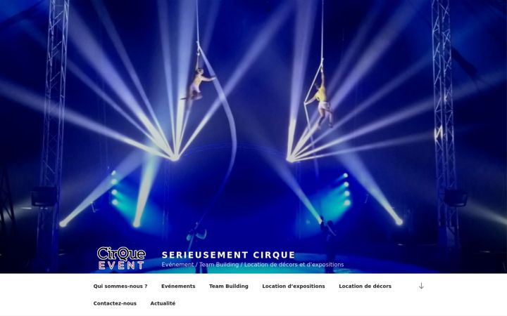 Captură de ecran a cirque-event.fr