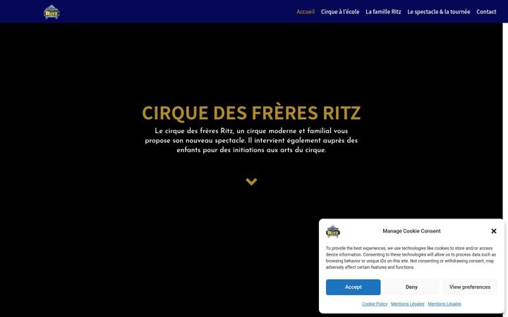 Captură de ecran a cirquedesfreresritz.fr