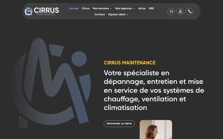 Zrzut ekranu cirrus-maintenance.fr