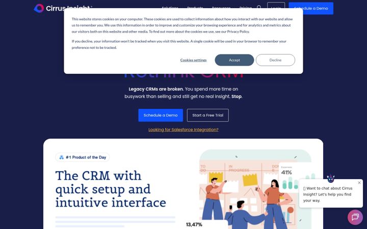 Screenshot of cirrusinsight.com