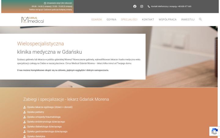 Képernyőkép: cirrusmedical.pl