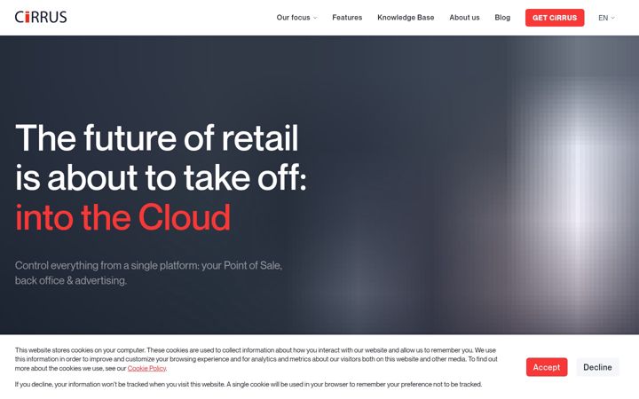 Captura de pantalla de cirrusoft.com