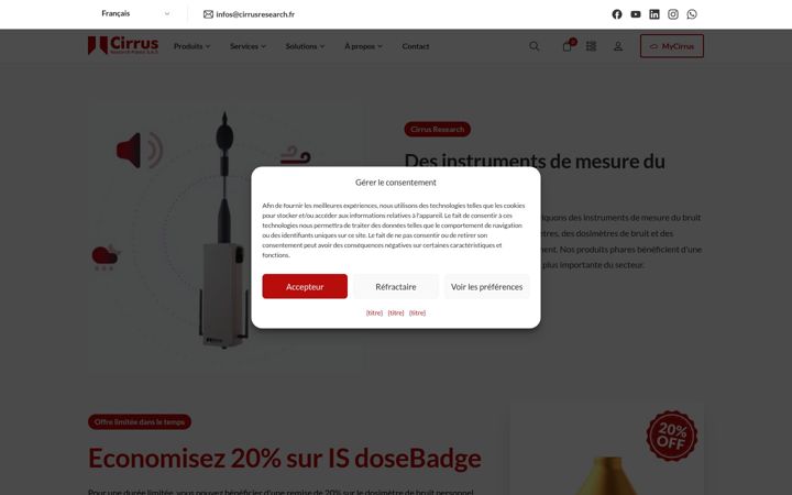 Zrzut ekranu cirrusresearch.fr