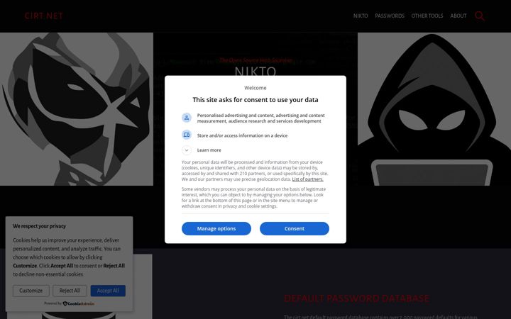 Kuvakaappaus sivustosta cirt.net
