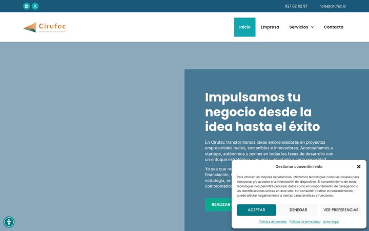Captura de pantalla de cirufac.io