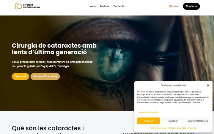 Screenshot του cirurgiadecataractes.es