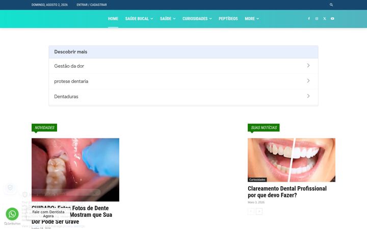 Screenshot van cirurgiaodentistasalvador.com.br