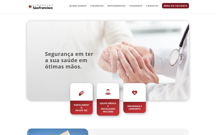 Screenshot van cirurgiassaofrancisco.com.br