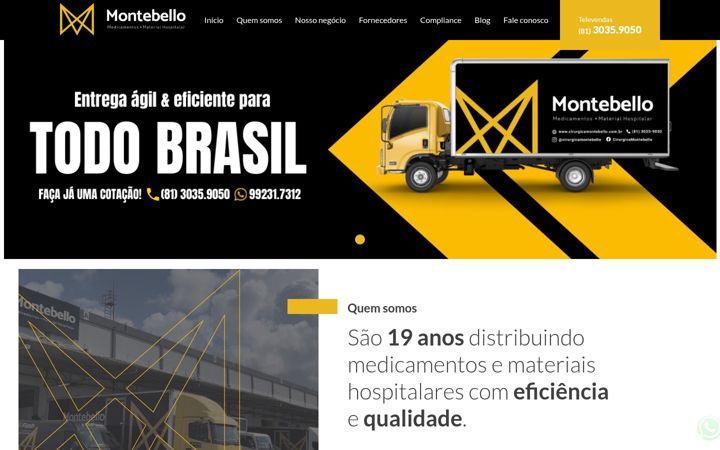 Screenshot van cirurgicamontebello.com.br