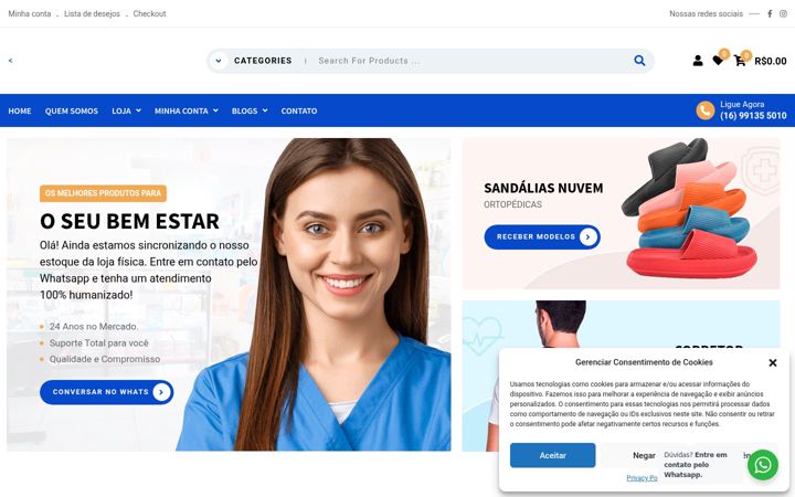 Screenshot van cirurgicasanta.com.br