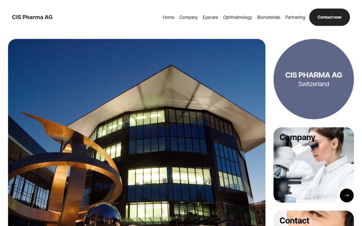 Screenshot of cis-pharma.com
