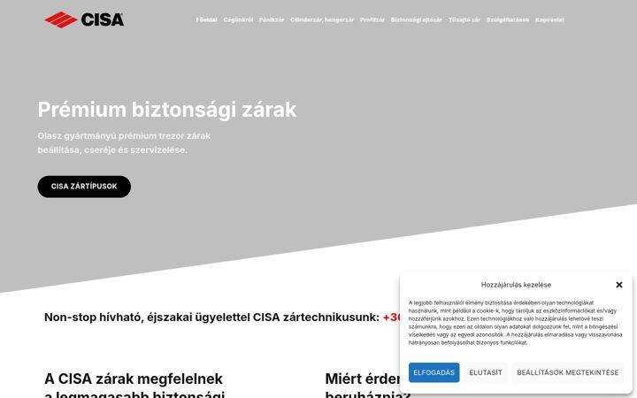 Екранна снимка на cisa.hu