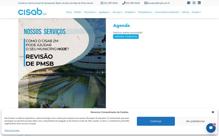 Ekrano kopija cisab.com.br