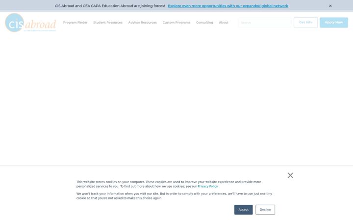 Screenshot of cisabroad.com