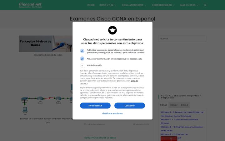 Captură de ecran a cisacad.net