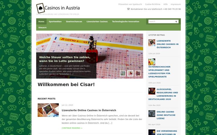 Skjermbilde av cisar.org