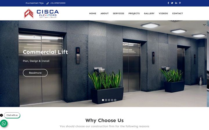 Screenshot of ciscaelevators.com
