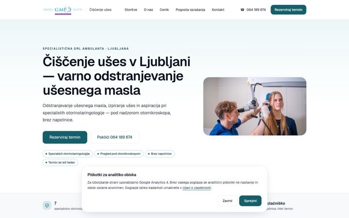 Screenshot von ciscenje-uses.si