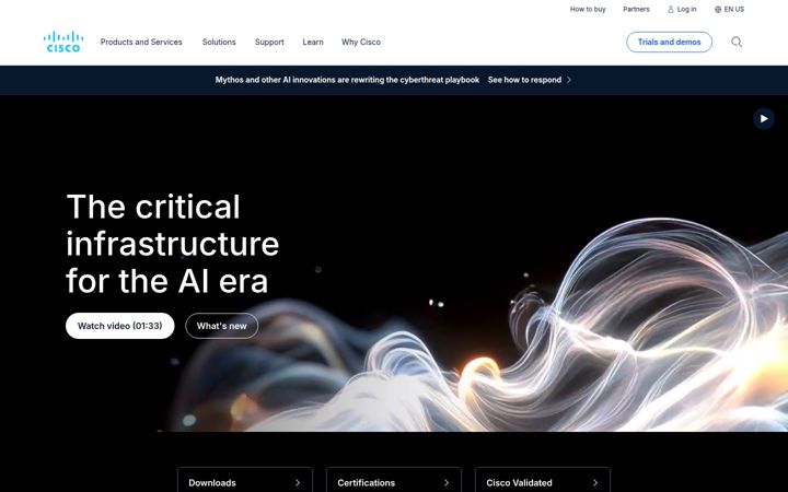 Екранна снимка на cisco.com