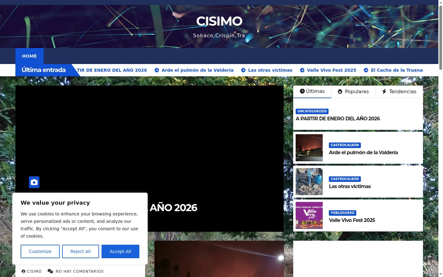 Sutikimo reklamjuostės, rodytos prieš bet kokią sąveiką, ekrano kopija