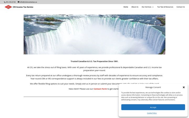 Screenshot του cisincometax.ca