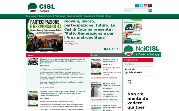 Screenshot of cislcatania.it
