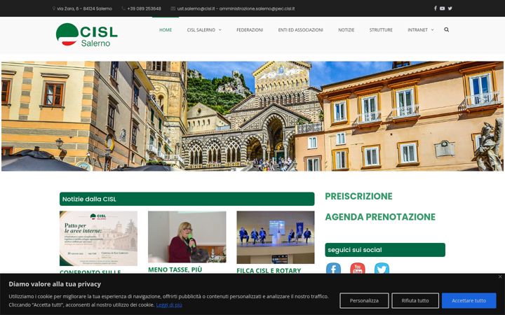 Captură de ecran a cislsalerno.it