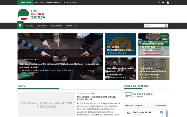 Screenshot of cislscuola-sicilia.it