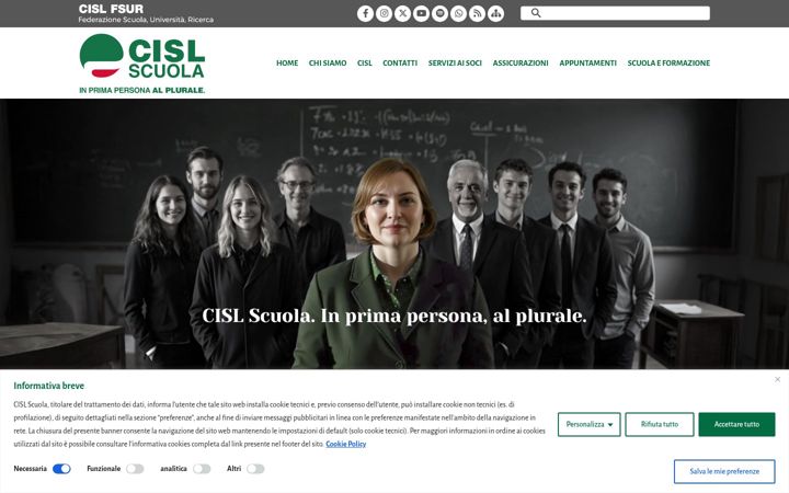 Screenshot of cislscuola.it